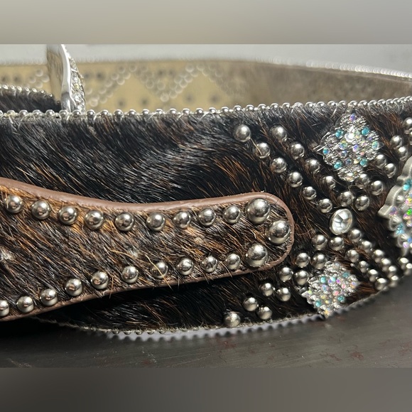BHW Leather & Bling western belt, size M/L. - Picture 7 of 13